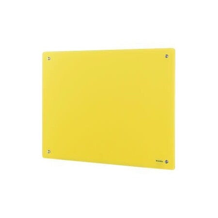 Global Equipment Magnetic Glass Dry Erase Board - 36"W x 24"H - Yellow 696700